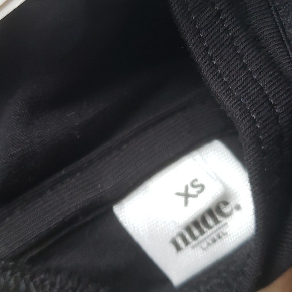 Nude. Label CUT OUT BRA WIDE STRAP - GOTS COTTON black xs nwt - Picture 5 of 7